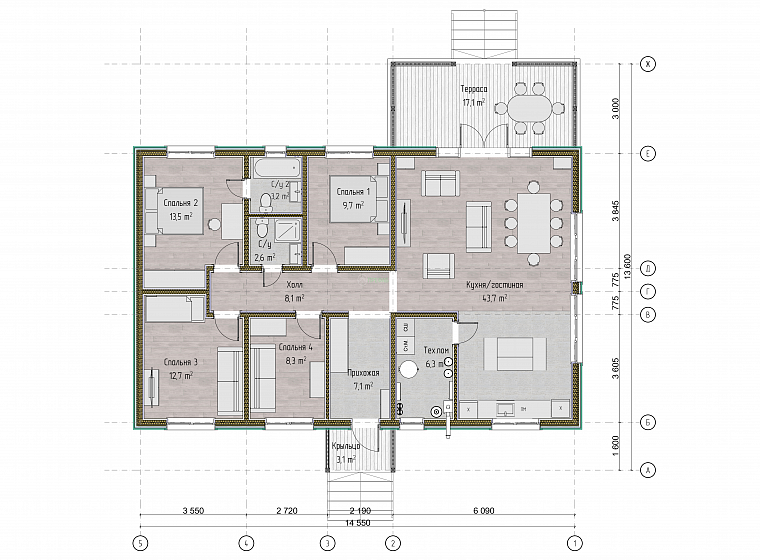 ИД 000767 Валенсия К137-1 (Тверская обл. д. Гаврилково) — фото строительства