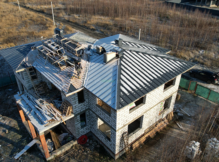 Респект Г357-2 (коттеджный поселок Тишково) — фото строительства