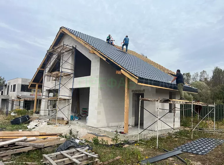 Сириус Г170-2 (Дом из газобетона) — фото строительства