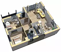 Легенда Prefab 84-1 (ПРЕфаб технология) — Планировка 4
