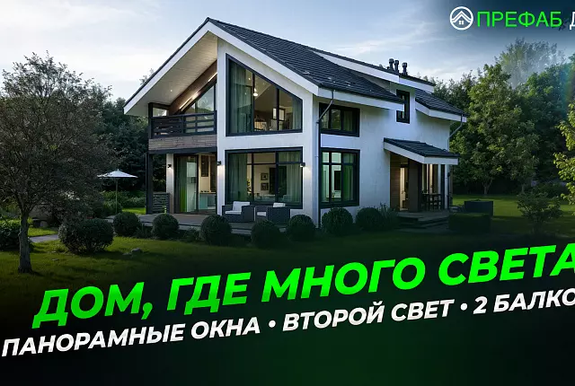 ДОМ, ГДЕ МНОГО СВЕТА — панорамные окна и второй свет