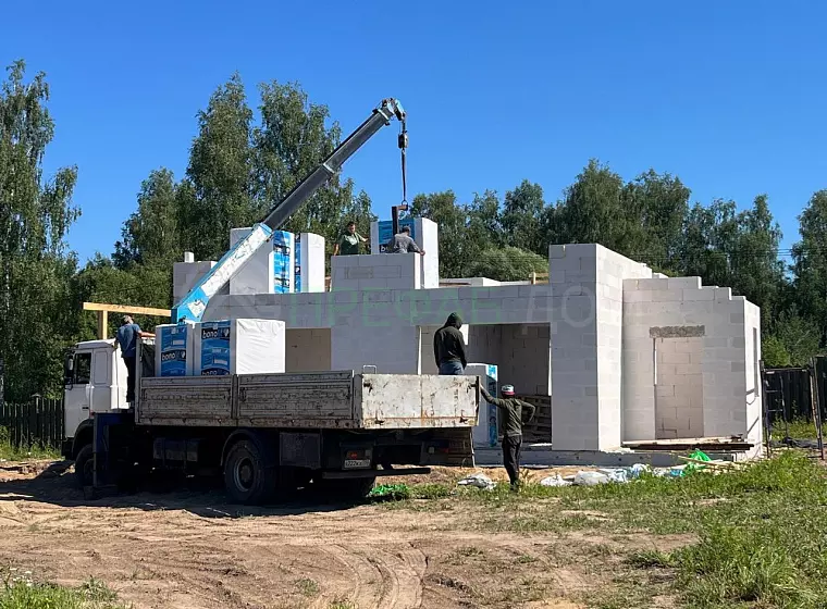 Сириус Г170-2 (Дом из газобетона) — фото строительства