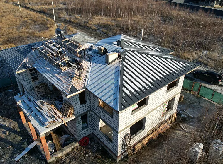 Респект Г357-2 (коттеджный поселок Тишково) — фото строительства